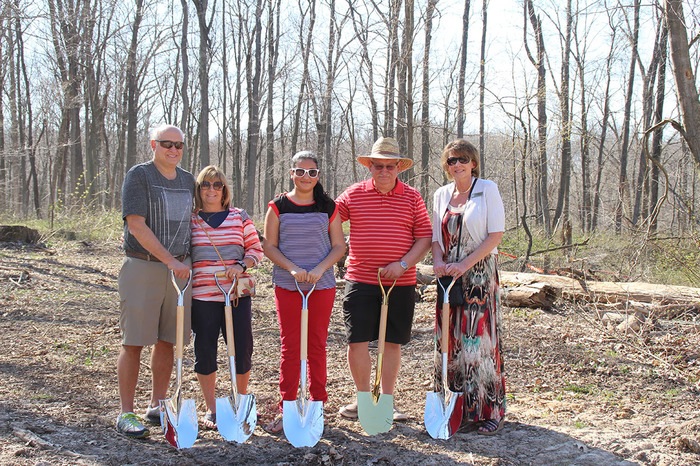 The Zanetti Family at the Groundbreaking for the new African Painted Dogs Exhibit