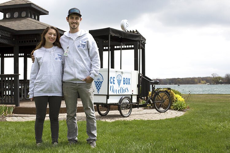 Algonac residents Liz and Danny Walker started Ice Box Novelties in April 2021. In addition to peddling ice cream around the community, both balance full-time jobs.