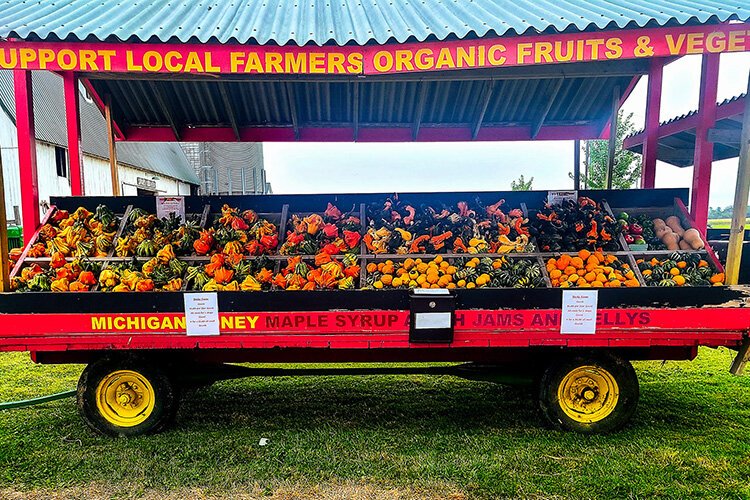 Becks Farm and Produce is located at 5021 Beard Rd. in Clyde, Michigan.