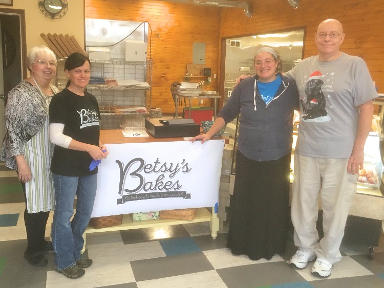 Monna Selepack, LeeAnn Hillis, Betsy Selepack and David Carpa at Betsy's Bakes.