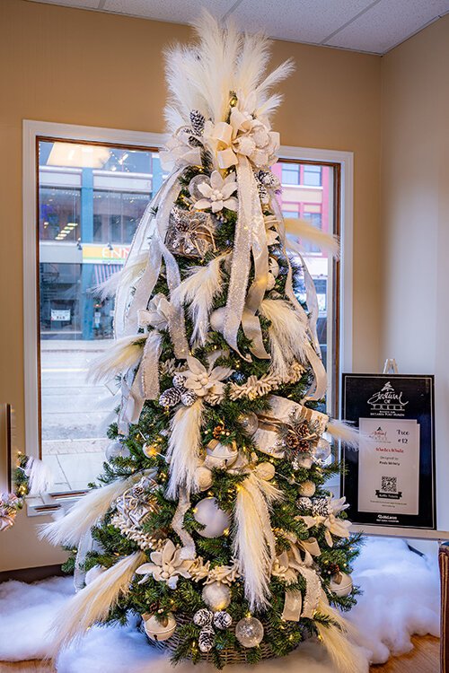 The Winter White themed Christmas tree by Paula McVety is located at Edward Jones Investments on Huron Avenue in downtown Port Huron.