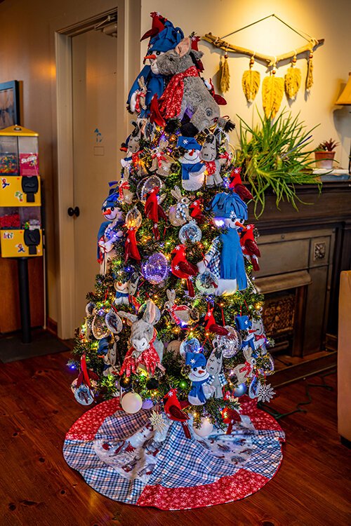 The Christmas Friends themed Christmas tree by Patricia Toth is located at the Exquisite Corpse Coffee House on Water Street in downtown Port Huron.