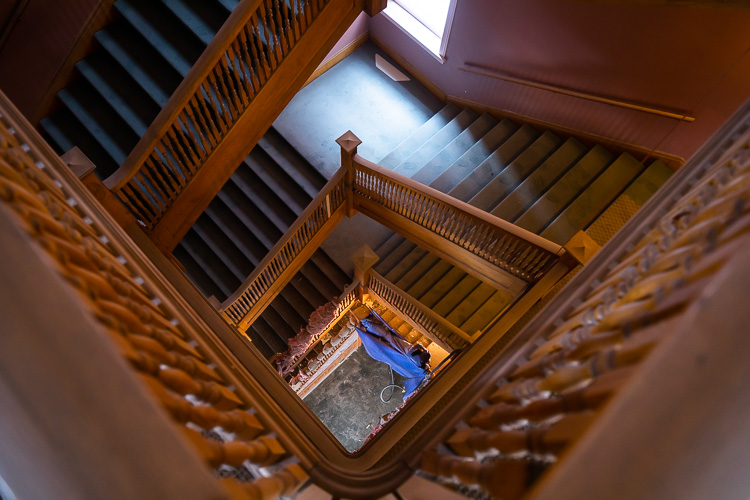 Detailed work on the stairs will be a focal point.