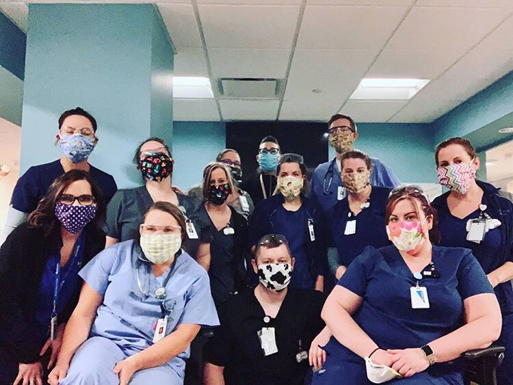 Polka Dot Pandas has been making masks and donating them to local hospital staff, with 25 delivered yesterday to Lake Huron Medical Center.