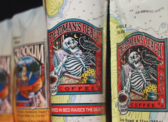 Deadman's Reach is the signature dark roast coffee of the Raven Cafe.