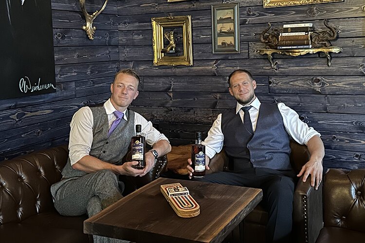 Aaron Weideman (left) and John Fitzgerald are the creators of Renaissance Man Distillery & Cocktail Lounge in Port Huron, Michigan.