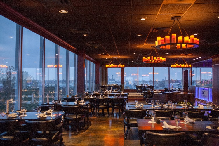 With floor to ceiling windows, the view from Rix's Rooftop is great.