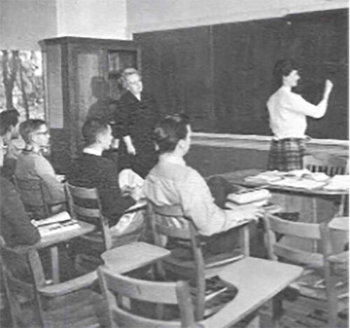 Students in class at Port Huron Junior College, 1962.