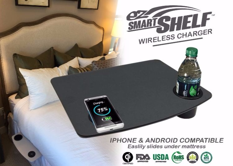 The Smart Shelf simplifies life with easy wireless charging.