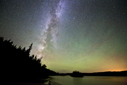 Dark Night Sky Milky Way from Isle Royale National Park