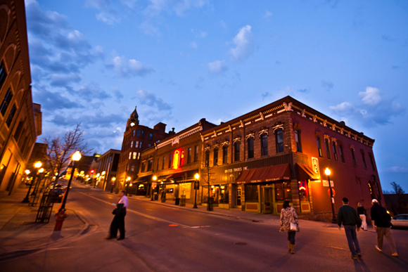 Downtown Marquette at night. / Shawn Malone