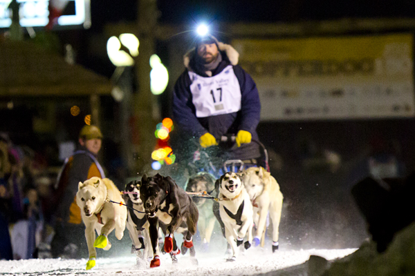2013 Copper Dog Sled Dog Race start, Calumet