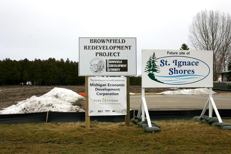 A Brownfield Development Project site in St. Ignace. 