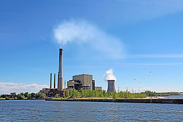 A Lake Michigan power plant.