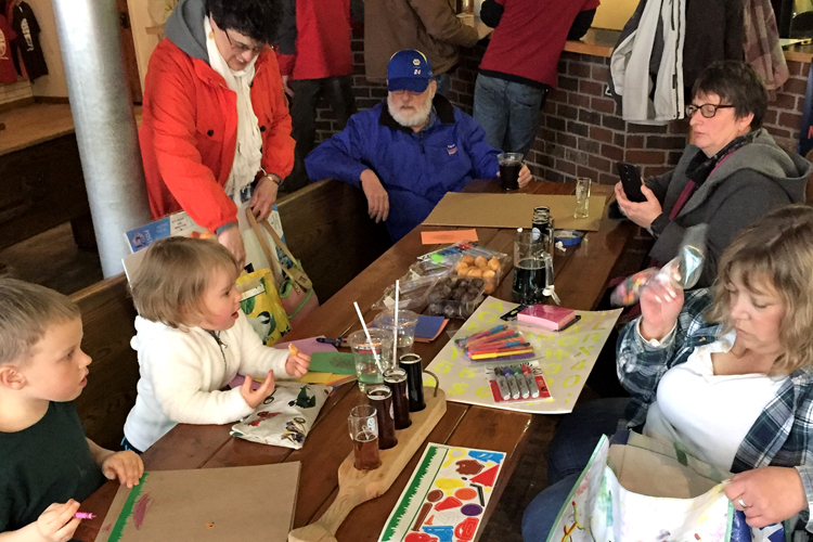 The Soo Brewing Company hosted a family-friendly sign-making party for the Sault March for Science.