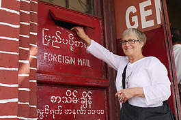 Susan Puska in 2014, in Yangon, Myanmar.