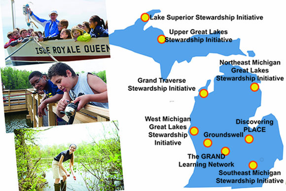 Great Lakes stewardship programs focus on place-based education.