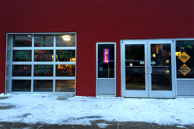 The Vender Bender storefront in Marquette. 