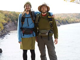 Austin Gongos and Nathan Ackerman, co-founders of Chicken Tramper Ultralight Gear in Hancock.