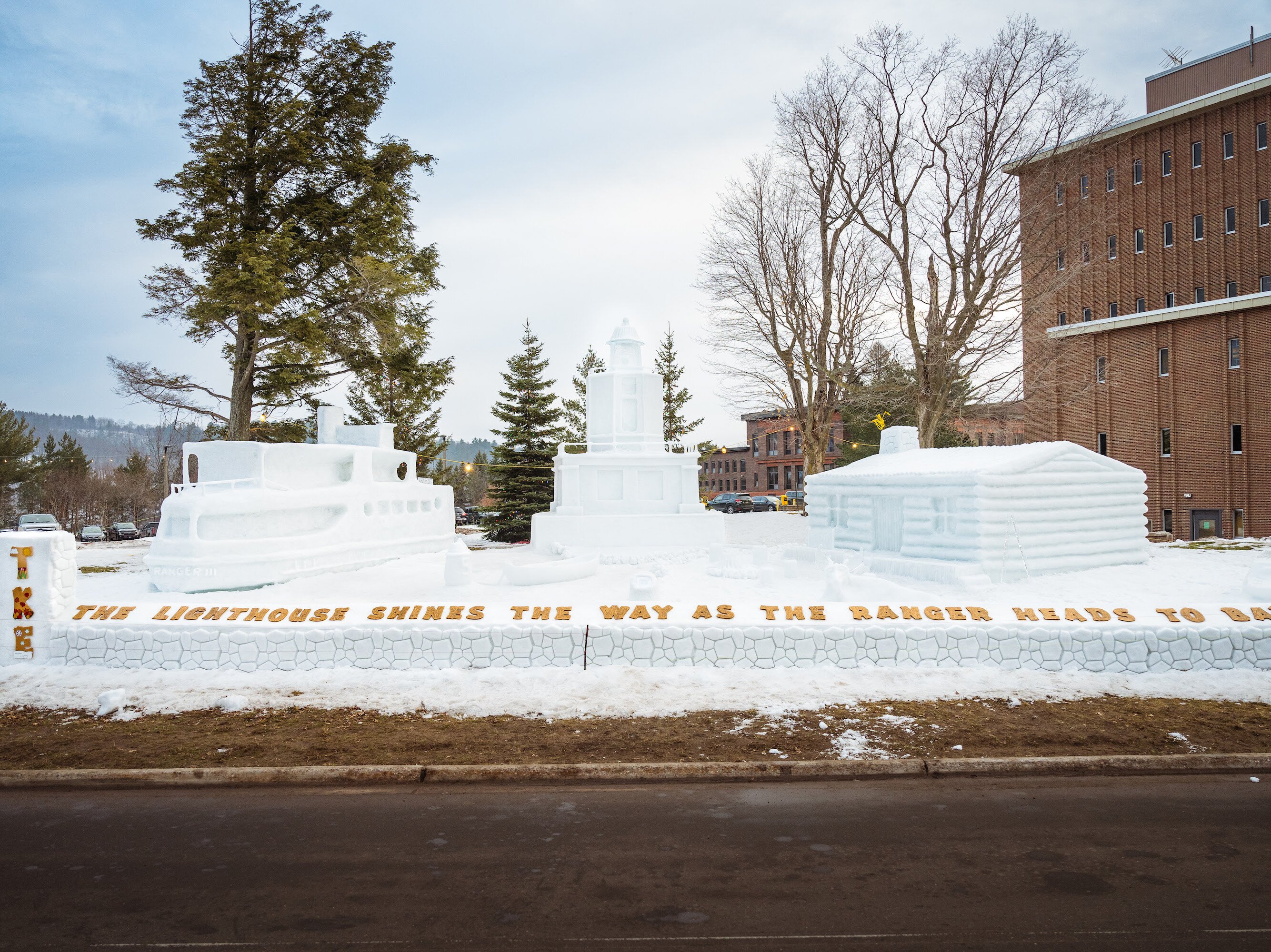  Tau Kappa Epsilon first place in the 2024 Michigan Technological University Winter Carnival overall monthlong snow statue competition