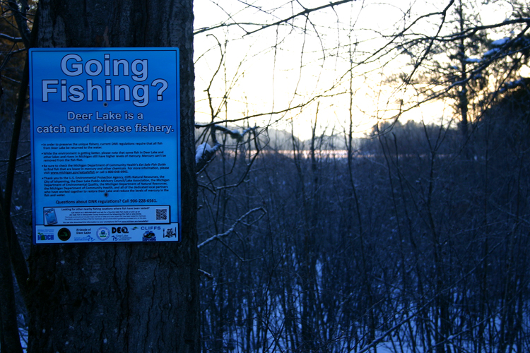 Be mindful of regulations when fishing Deer Lake. 