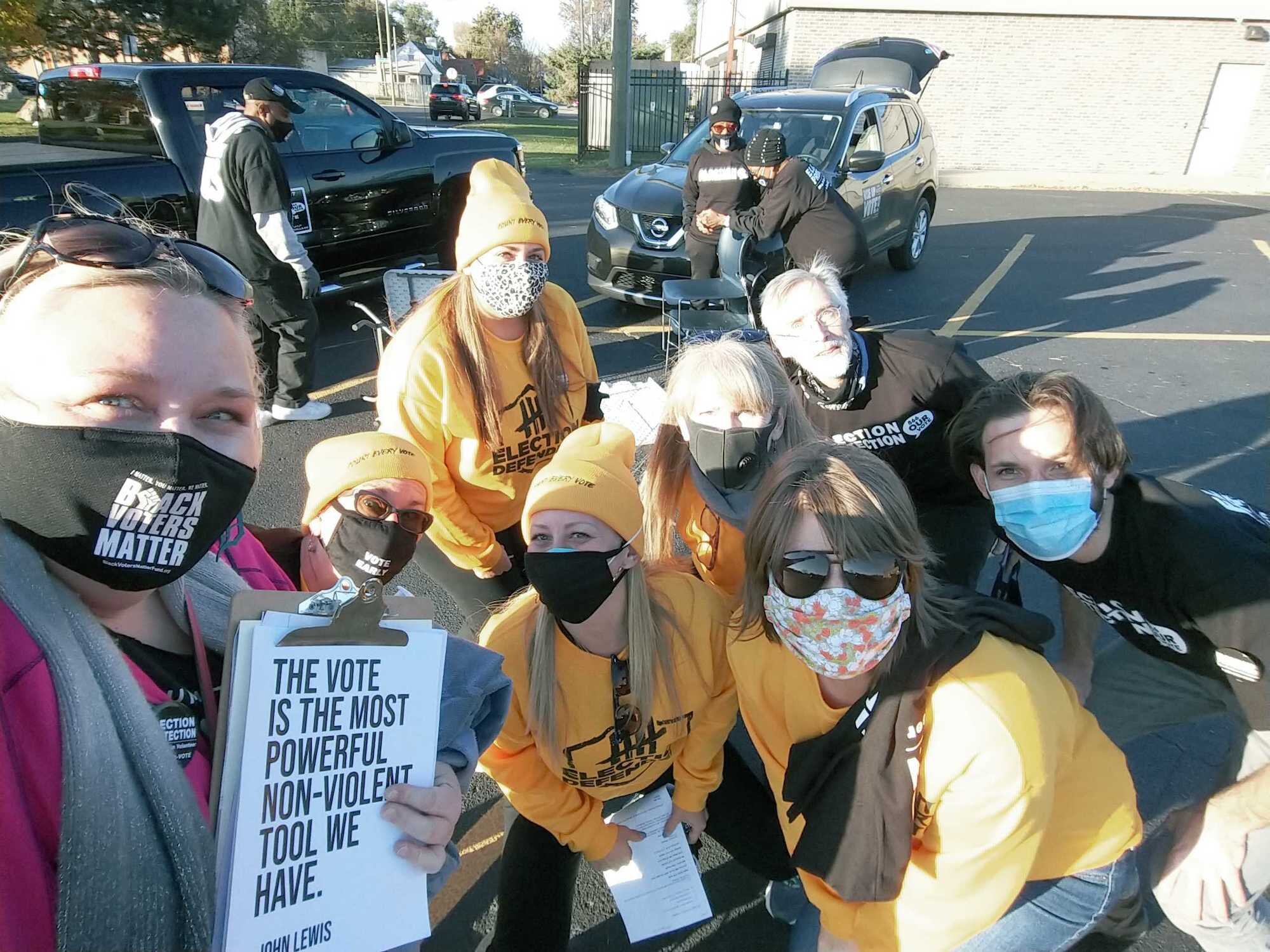 SURJ and BLM Detroit help get out the vote.