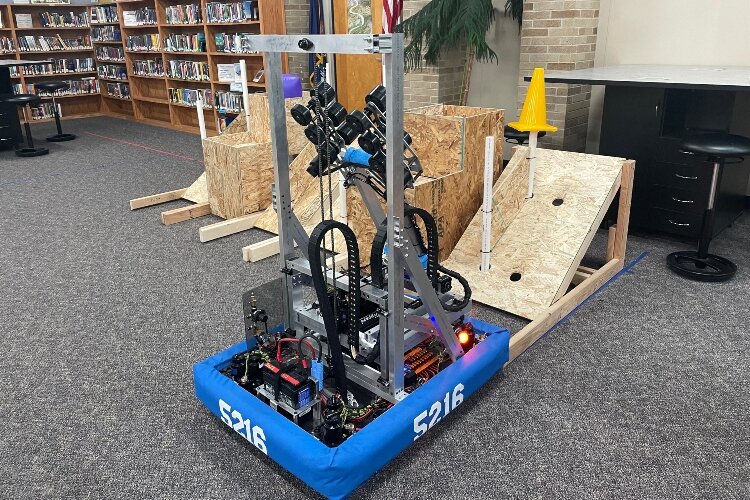 The Garber High School robotics team took this robot to competition in 2023.​​​​​​​ (Photo Credit: Jennifer Veitengruber)