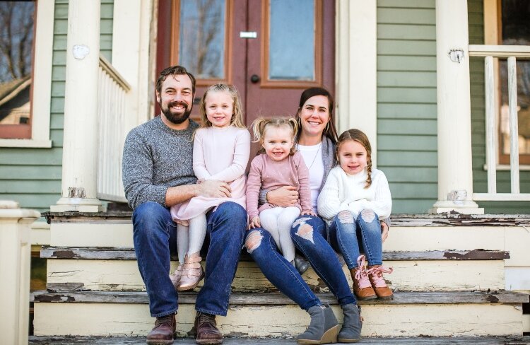 The Hofmann family hopes that the city will employ Neighborhood Enterprise Zones to encourage people to renovate single-family homes such as this one on North Grant Street. (Photo courtesy of Katie Bruessow- Junie B. Photograpie)