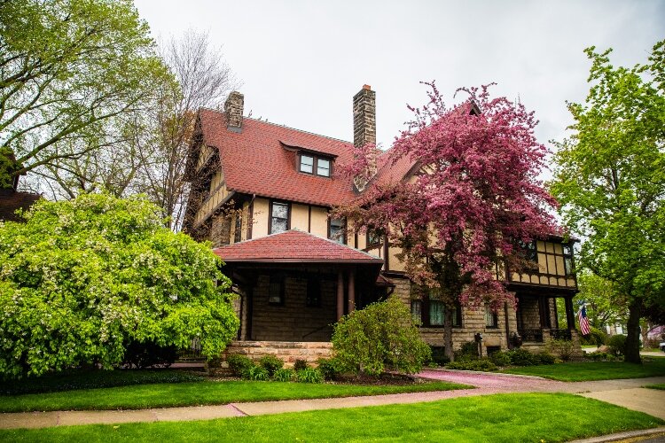 Construction on this Queen Anne home for Charles B. Curtiss and his family began in 1891 and took nearly three years to complete.