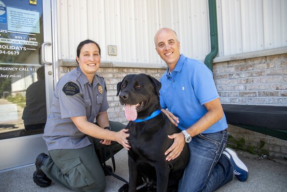 Animal Control Officer Olivia Shields, recently named interim manager of the Bay County Animal Control and Care Center, works closely with Craig Goulet, Director of Administrative Services and Veteran Affairs for Bay County, to make the shelter a bet