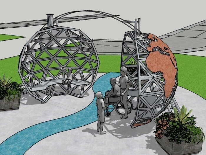 A team of volunteers and designers are working together to build a monument to the sister city relationship between Ansbach, Germany and Bay City.(Graphic courtesy of Bay Area Chamber of Commerce/Leadership Bay County)