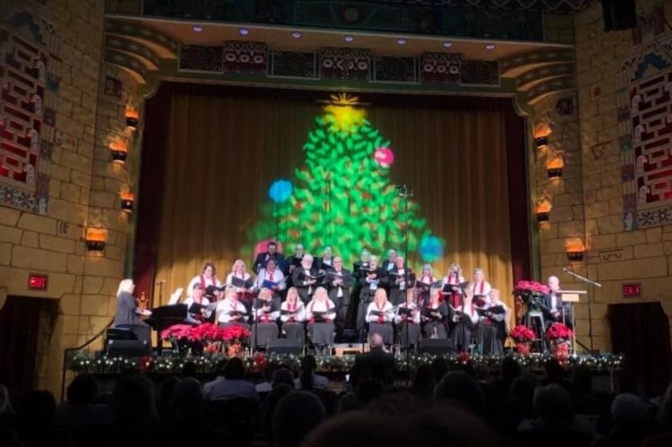 For decades, Bay Chorale borrowed space for rehearsals and concerts. Now, the choir is permanently based at the State Theatre in Downtown Bay City. It performs two shows a year, one at Christmas and one in the spring. (Photo courtesy of Bay Chorale)