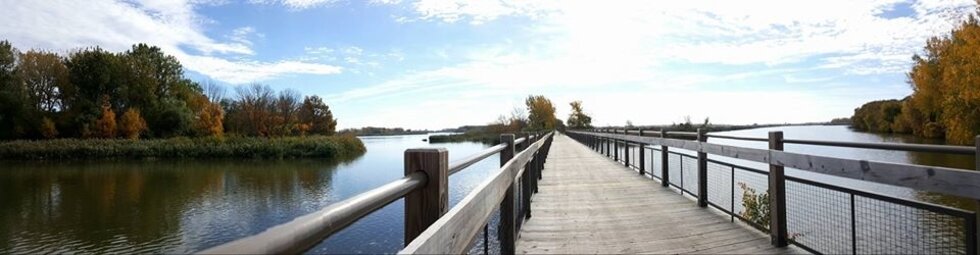 The Railtrail system passes through a range of terrains including rivers and streams.