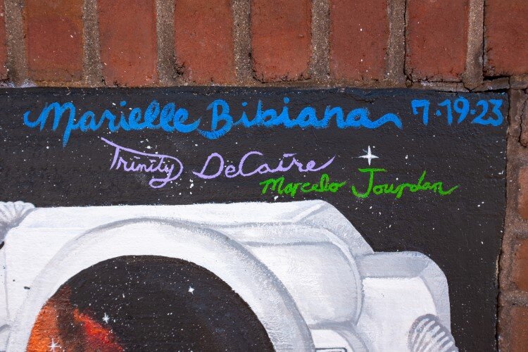 Studio 23 coordinated trtists from throughout the community to collaborate on the murals inside Wenonah Park.