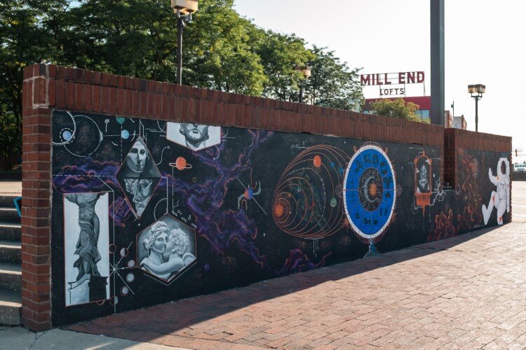 Public art, such as these murals, are credited with building community, boosting the economy, and even improving safety.