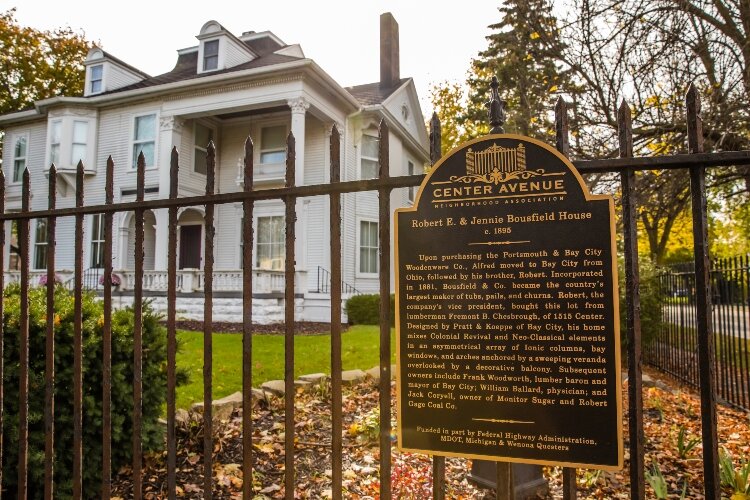 After Bousfield, this 2 ½-story house was home to lumber baron and Bay City Mayor Frank Woodworth; Dr. William Ballard; and Jack Coryell, who owned Monitor Sugar Co. and Robert Gage Coal Co.