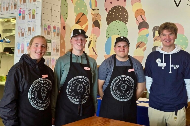 In May, teens from YAC worked as guest scoopers at Michigan Cream & Sugar Ice Cream Company. A portion of sales went to Give Local Bay.