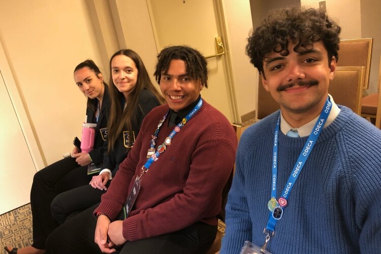 Four Bay-Arenac Career Center students recently competed in an international career skills conference. (Photo courtesy of Olivia Maurer)