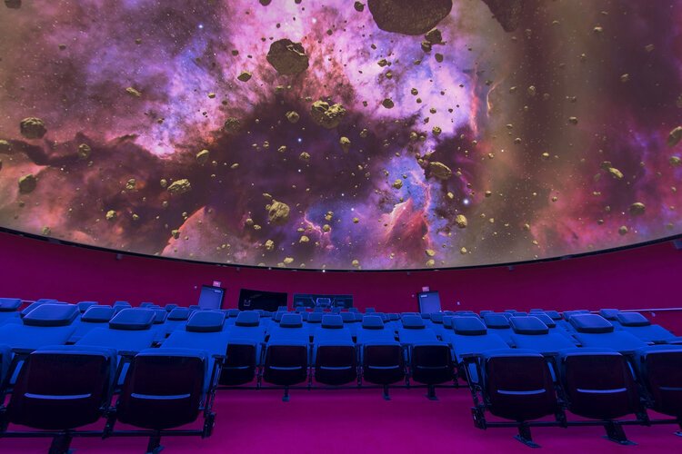 Shows at the Delta College Planetarium, viewed on a 360-degree screen, combine education and recreation.
