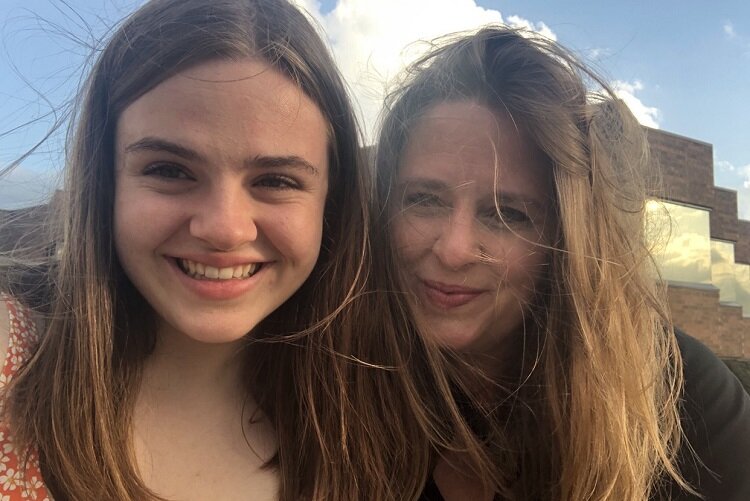 Kelsey Heron with her mom, Shannon, on a trip to Grand Haven last summer.