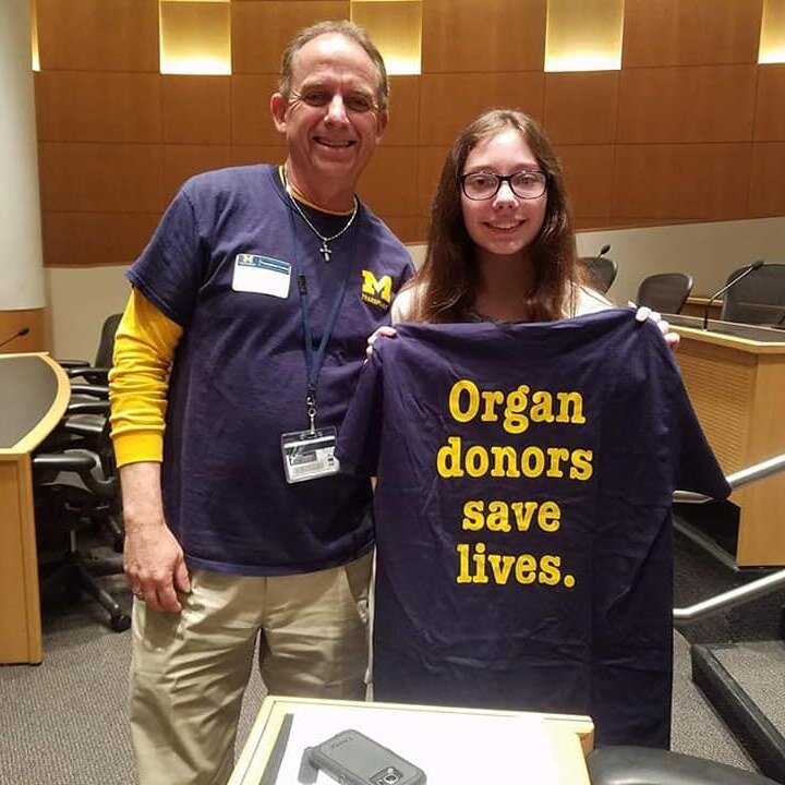 Since donating a kidney to Jessica Schwerin, at right, Brian Martindale, at left, has begun a campaign to encourage people to donate organs.