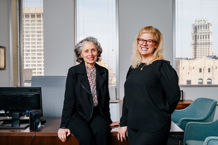 McGregor Fund President Kate Levin Markel (left) and Director of Grant Development and Communications Heidi Alcock