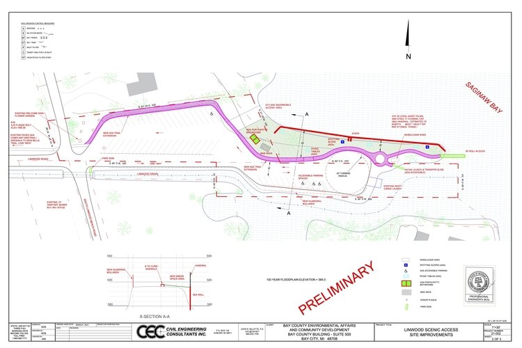 A coalition of agencies and individuals have big plans for a Linwood park, which is the only free, public access point to the Saginaw Bay in Bay County.