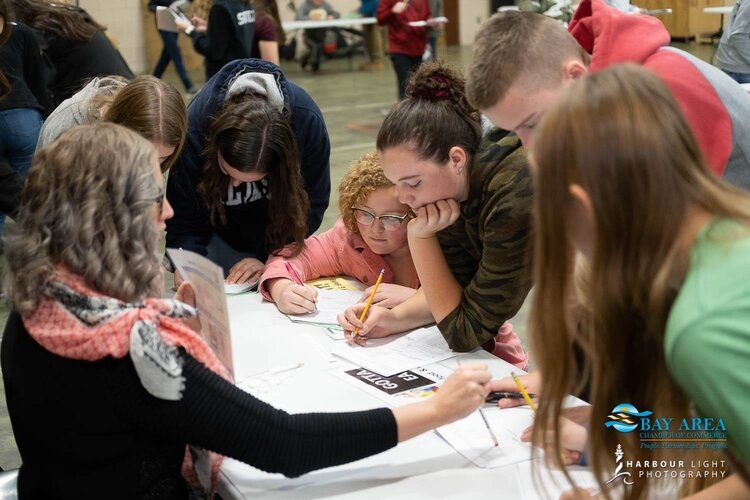 The Bay Area Chamber of Commerce, Michigan State Extension and COPOCO Community Credit Union bought Mad City Money to Bay City’s Western High School.