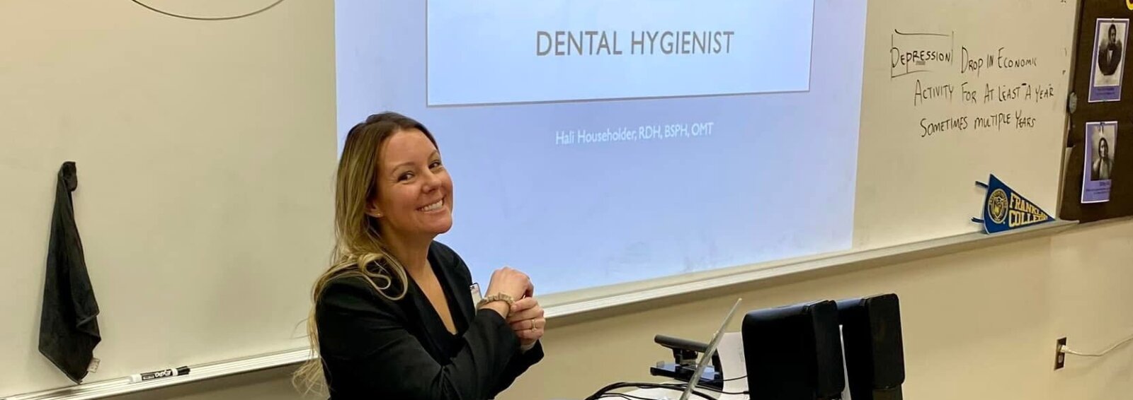 Hali Householder presents on careers in dental hygiene.