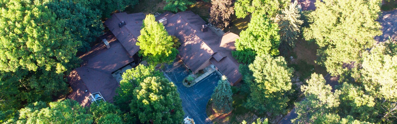 An aerial view of Westwood Village in Midland.