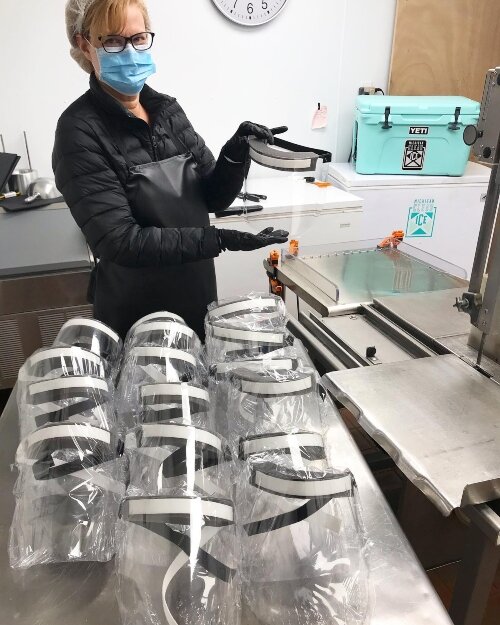Bay City-based Michigan Clear Ice has switched gears to produce protective face masks for health care workers during the COVID-19 pandemic.