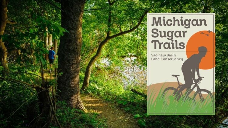 Volunteers worked this spring and summer to clear brush and make improvements to  re-open two different walking and biking loops of the Michigan Sugar Trails on the Middlegrounds Island.