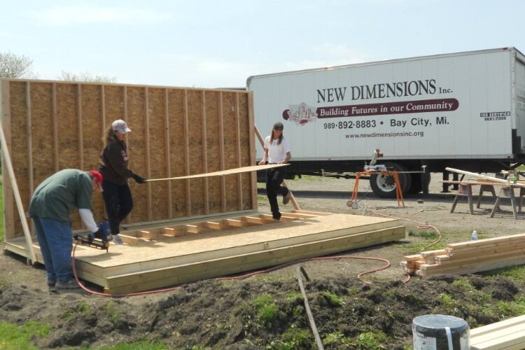 In 2013, the Oscar P. & Louise H. Osthelder Advisory Fund granted New Dimensions $3,000 to build a new shed to store lawn care equipment. (Photo courtesy of New Dimensions)