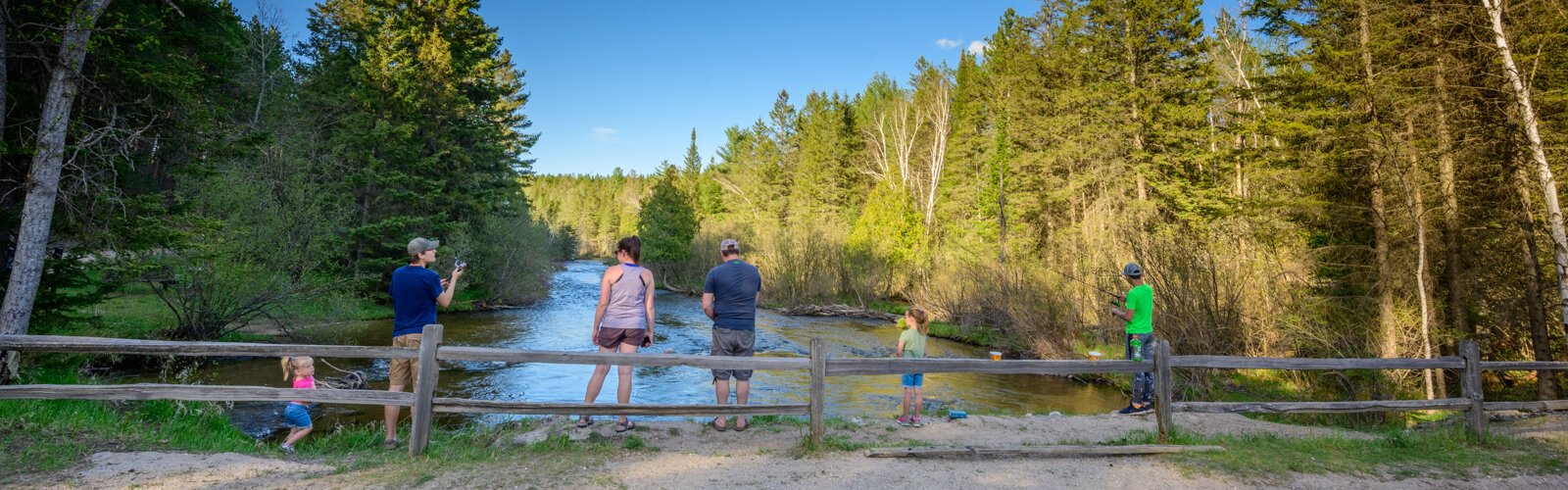 Families enjoy the Pigeon River State Forest on Memorial Day Weekend.